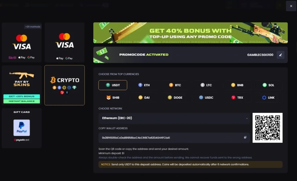 Payments and Withdrawals